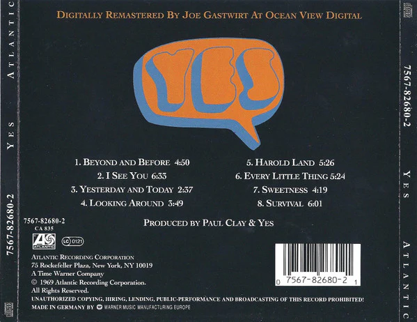 Yes - Yes (CD, Album, RE, RM) - Image 2