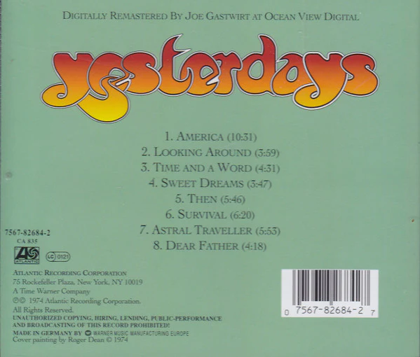 Yes - Yesterdays (CD, Comp) - Image 2