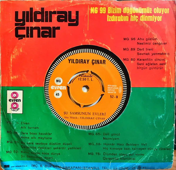 Yıldıray Çınar - Karnı Büyük Koca Dünya / Şu Samsunun Evleri (7", Single) - Image 2