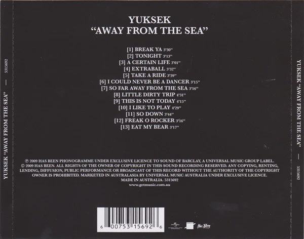 Yuksek - Away From The Sea (CD, Album) - Image 2